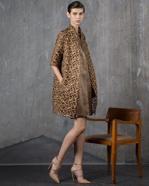 Akris - metallic lace coat - Ricamificio Paolo Italy - The Italian Embroidery